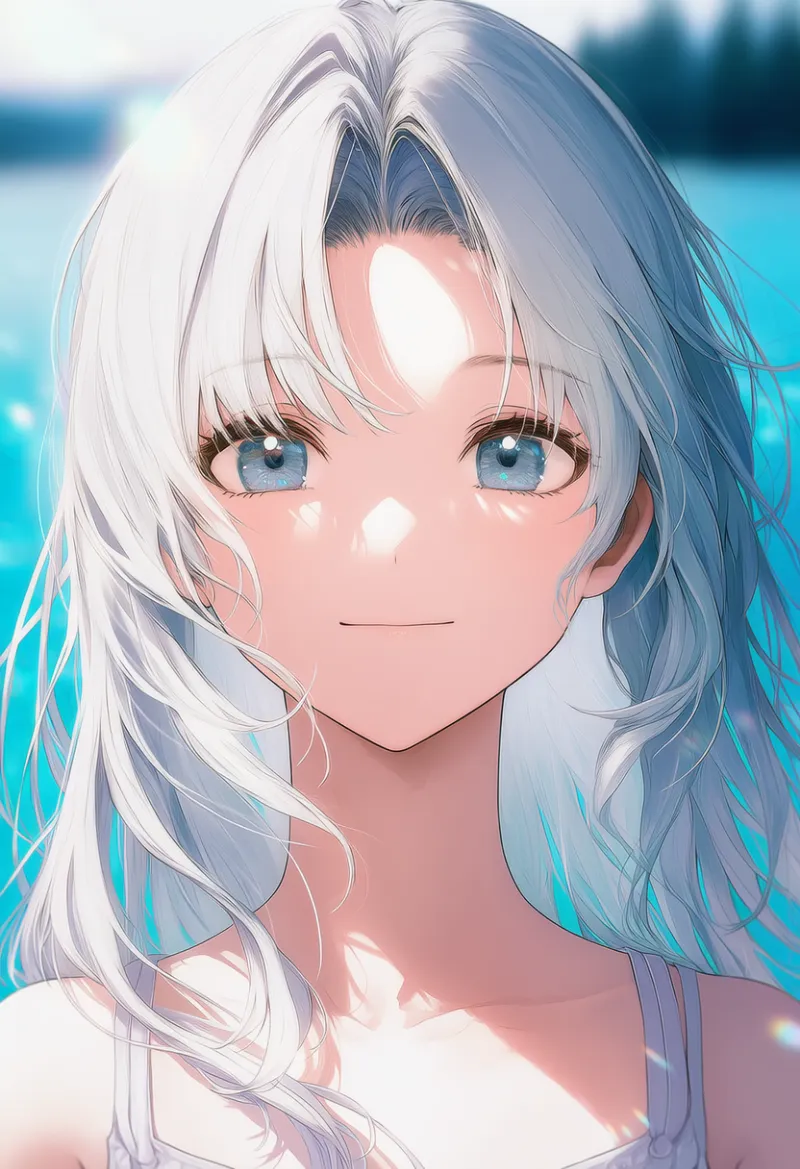 顔の両側に横髪を垂らすプロンプトとAIイラスト作例