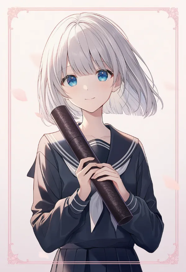 卒業証書筒のプロンプト｜AIイラスト