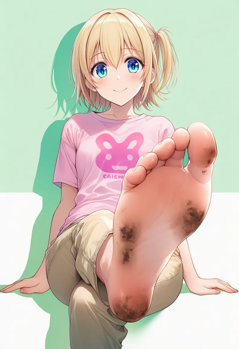 汚れた足のAIイラスト|プロンプト紹介