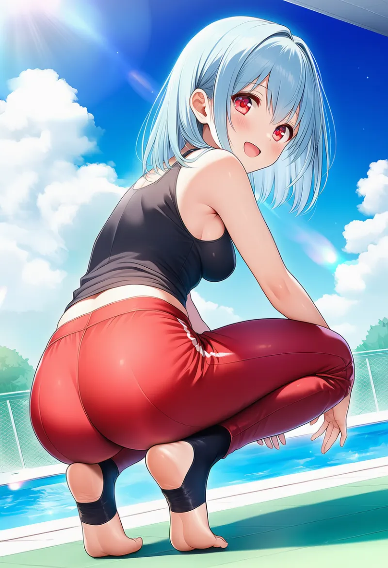 背屈ポーズのプロンプト(つま先を上に反らす)|AIイラスト