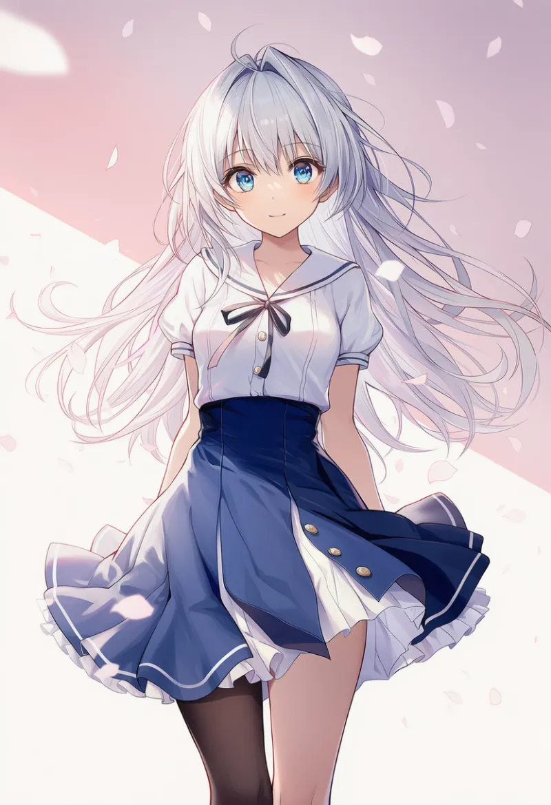 ダブルフレアスカート ワンピース|春コーデのAIイラストとプロンプト紹介