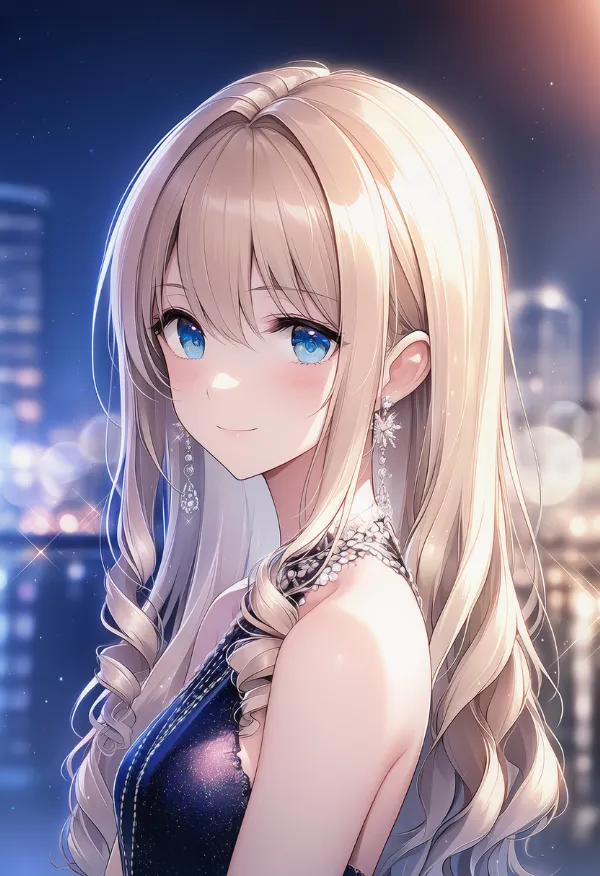 ドリル巻き横髪のプロンプト：drill sidelocks｜AIイラスト