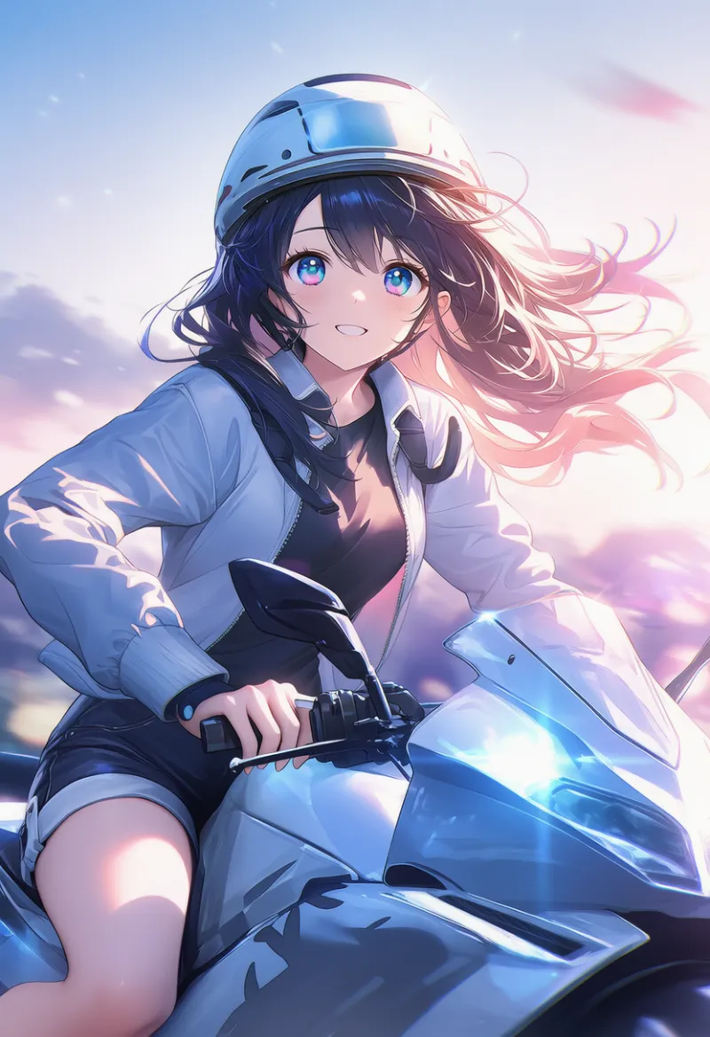 バイクのダイナミックな動きを再現したAIイラストとプロンプト紹介