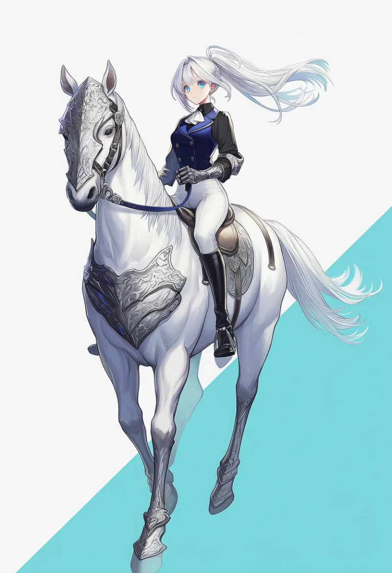 馬の鎧（装甲より）のプロンプト紹介：乗馬に関するAIイラスト