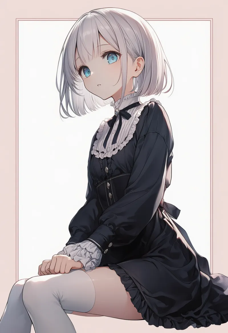 カフス全体がフリルを再現するプロンプト｜AIイラスト