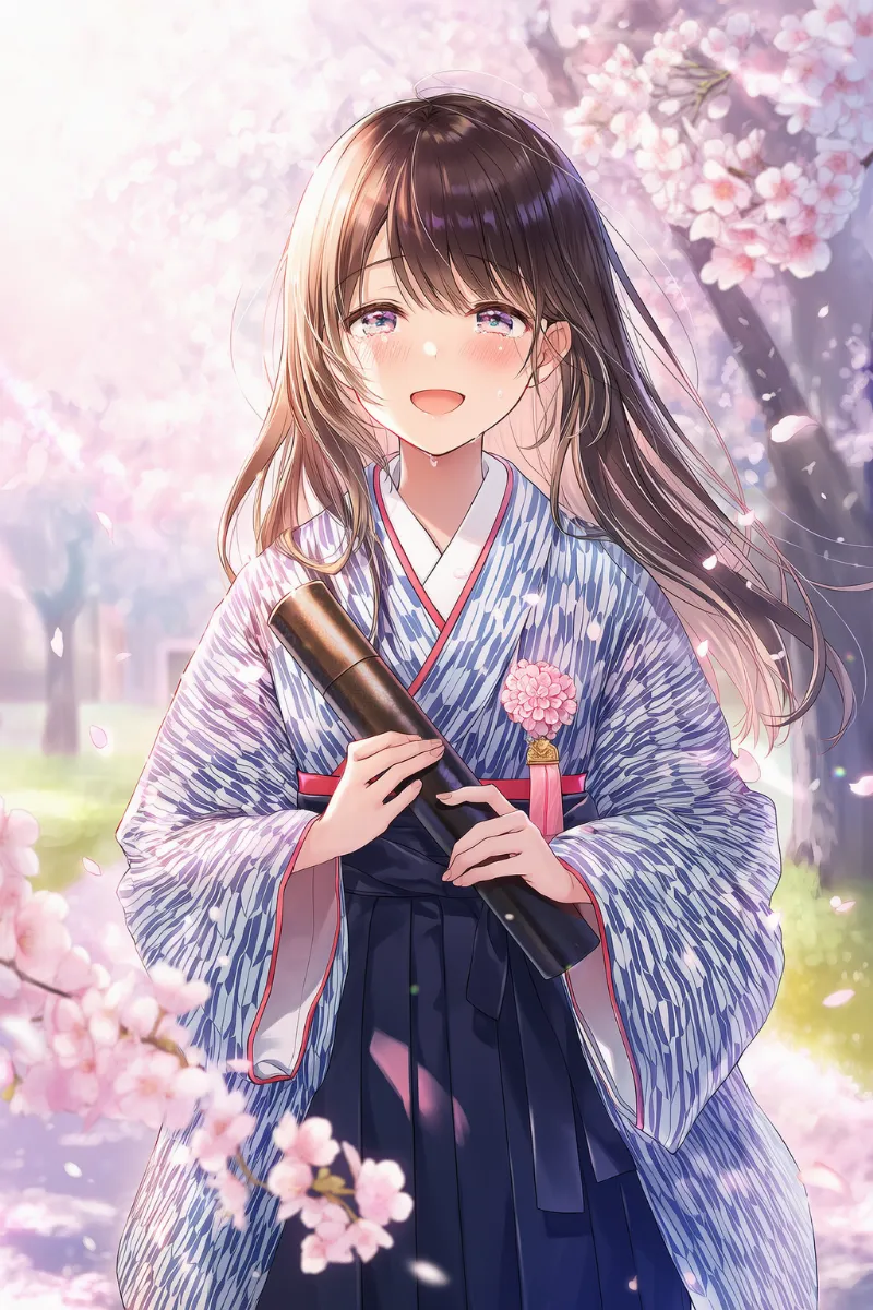 卒業式用の袴（和装）のプロンプト｜AIイラスト