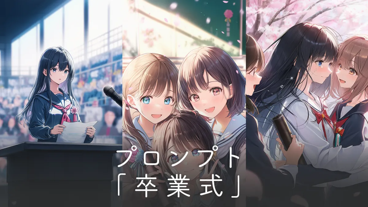 卒業式イラストのプロンプト集（服装・シーン別の作例付き）