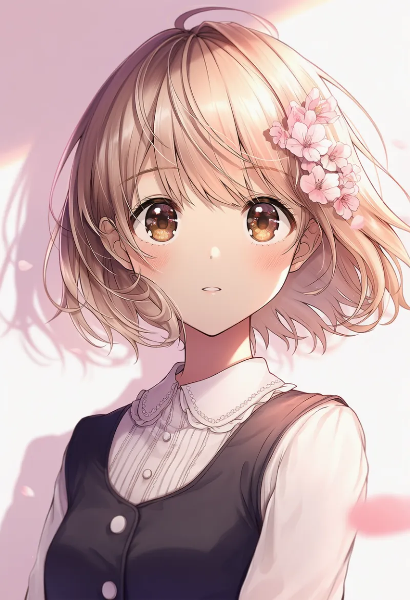 花の髪飾り|春コーデ用のアイテムのAIイラストとプロンプト紹介