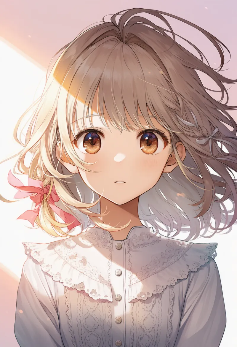 リボン髪飾り|春コーデ用のアイテムのAIイラストとプロンプト紹介