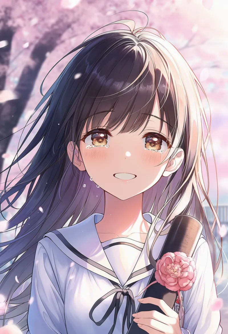 嬉し涙のプロンプト｜AIイラスト