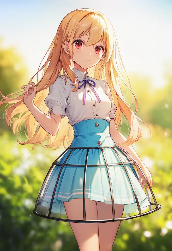 フープスカートのプロンプト紹介|AIイラスト