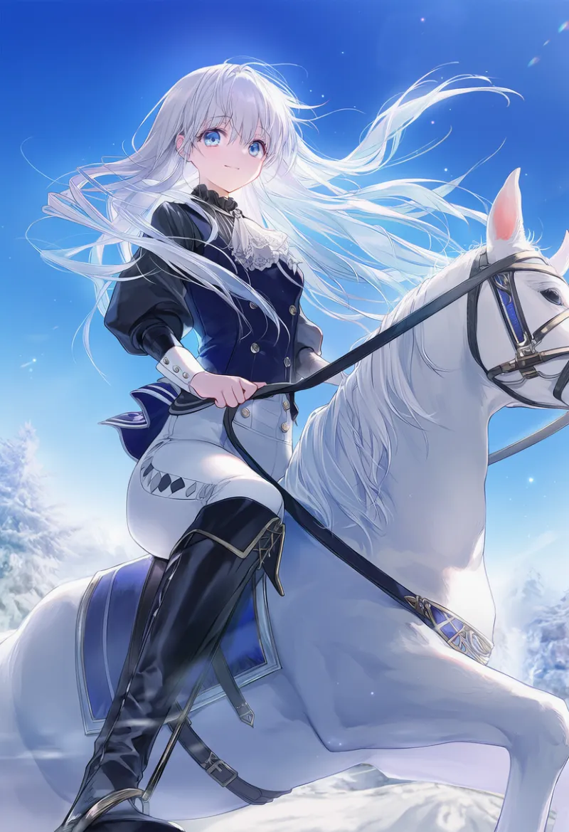 乗馬シーンを再現するプロンプトとAIイラストの作例