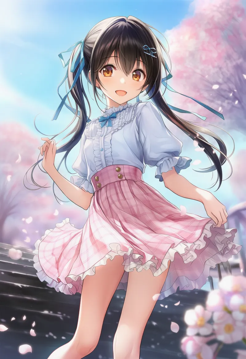 ガーリー・フレンチカジュアル系コーデのプロンプト|中学生の私服コーデの作例-1