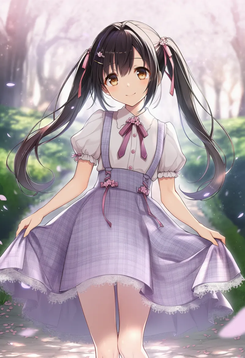 ガーリー・フレンチカジュアル系コーデのプロンプト|中学生の私服コーデの作例-2