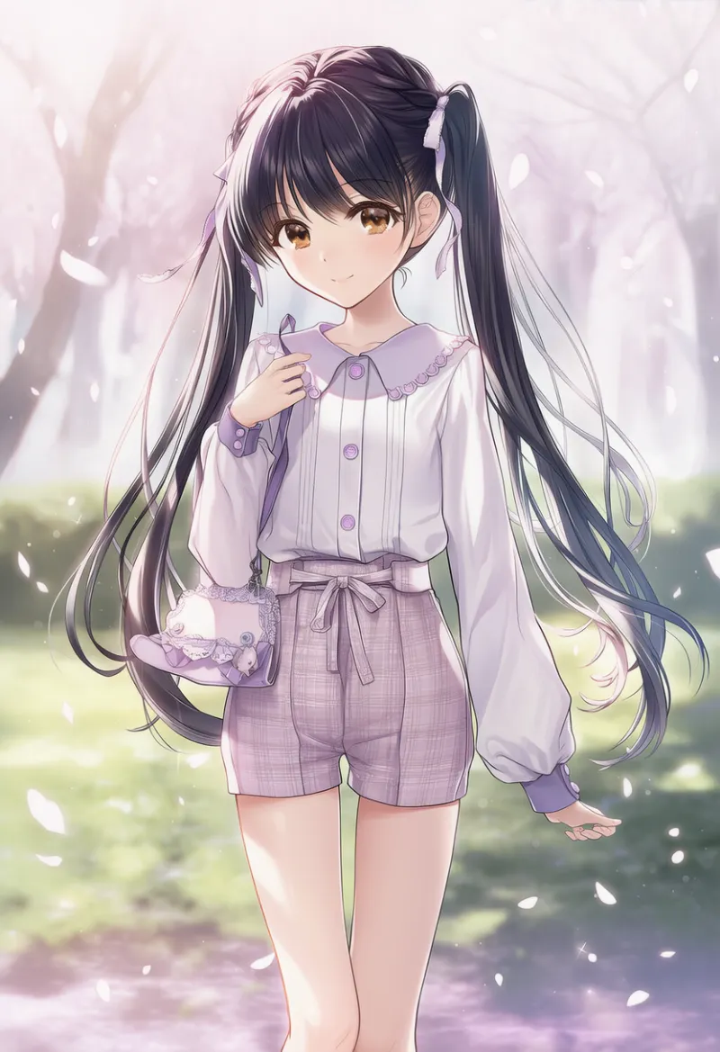 ガーリー・フレンチカジュアル系コーデのプロンプト|中学生の私服コーデの作例-4