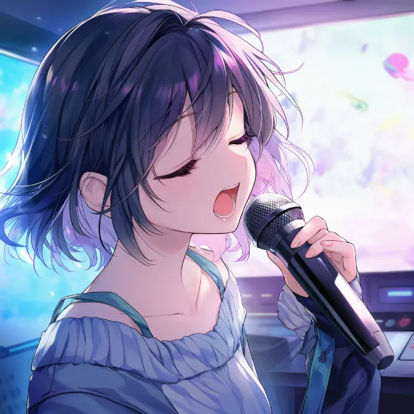 カラオケ個室のAIイラスト