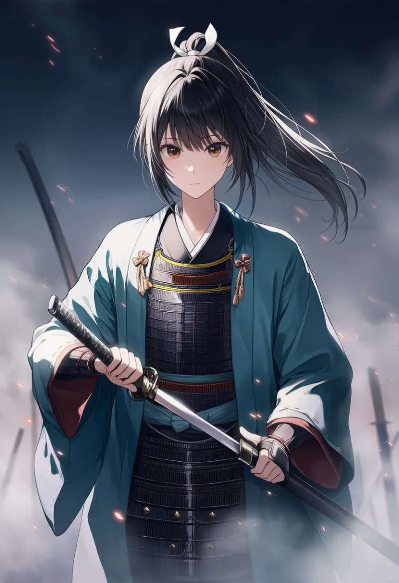 刀(侍装備)のAIイラスト