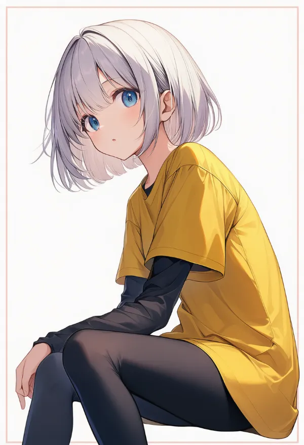 半袖の下に長袖のプロンプト｜AIイラスト