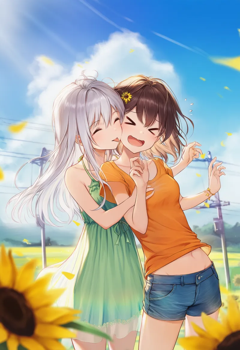 首筋を舐める仕草のプロンプト｜AIイラスト作例