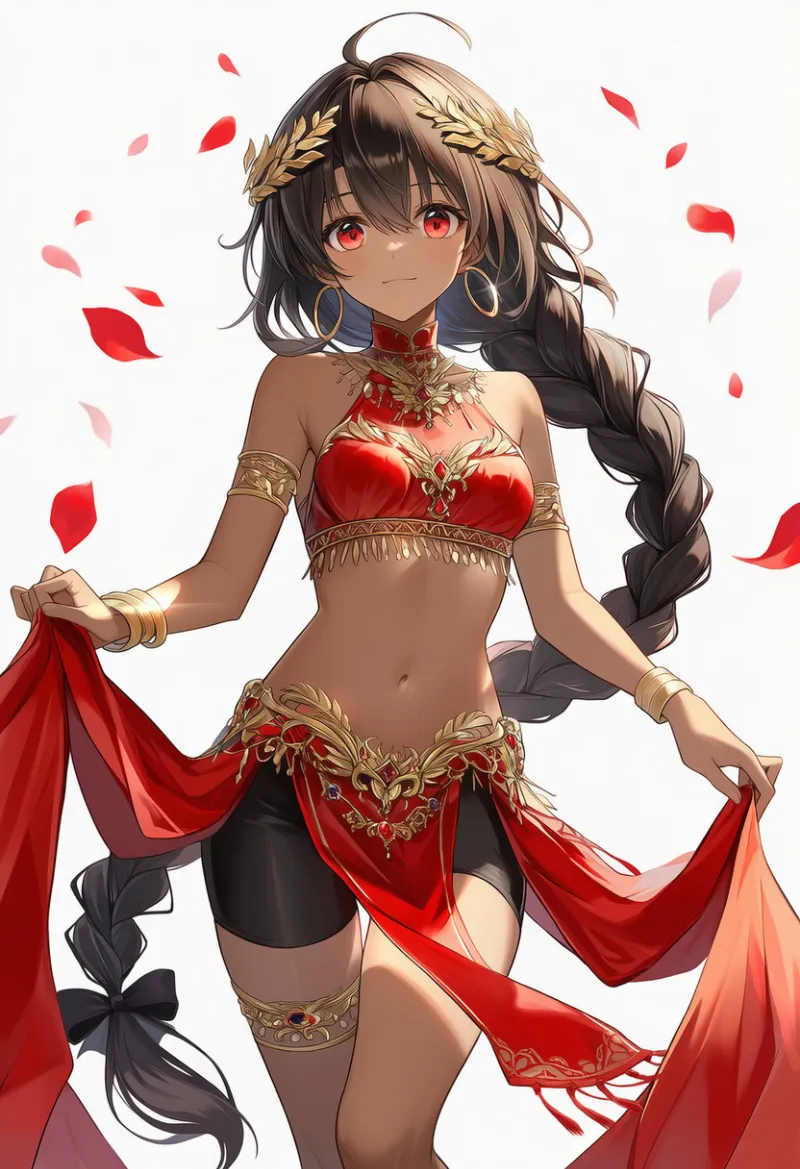 精巧な装飾が加えられた腰布のAIイラスト