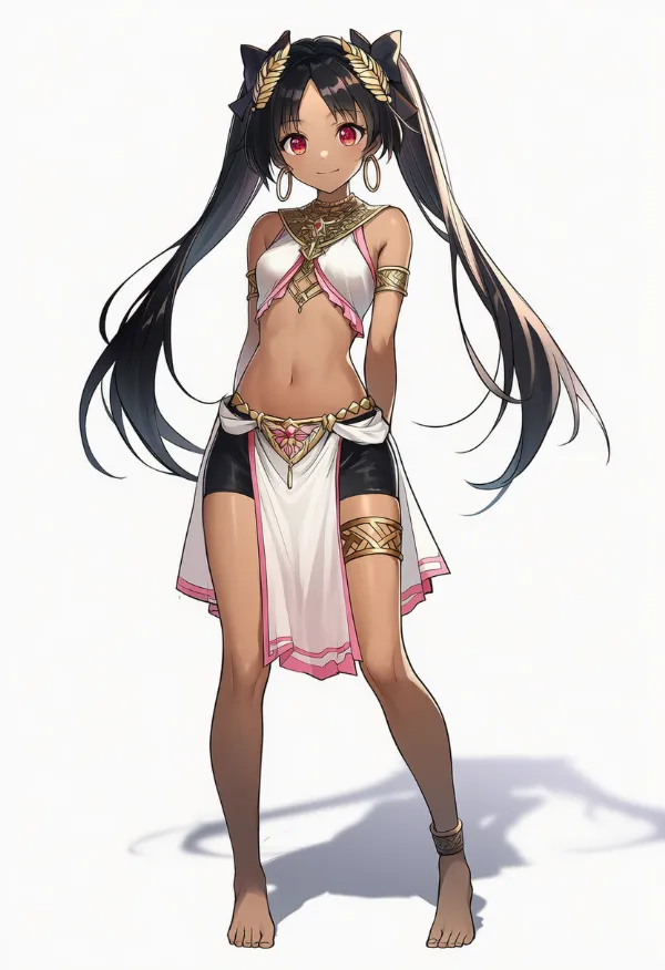 普通の丈の腰布のAIイラスト｜プロンプト紹介