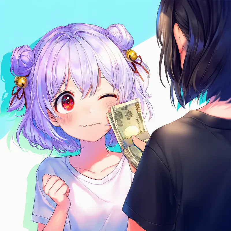 札束ビンタのプロンプト:money slap|AIイラスト