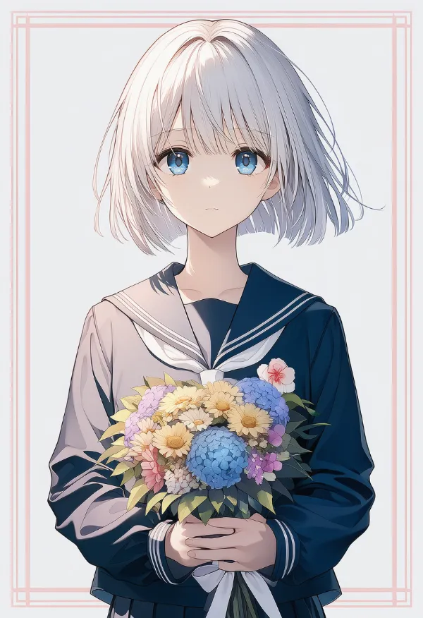 花束（卒業式用）のプロンプト｜AIイラスト