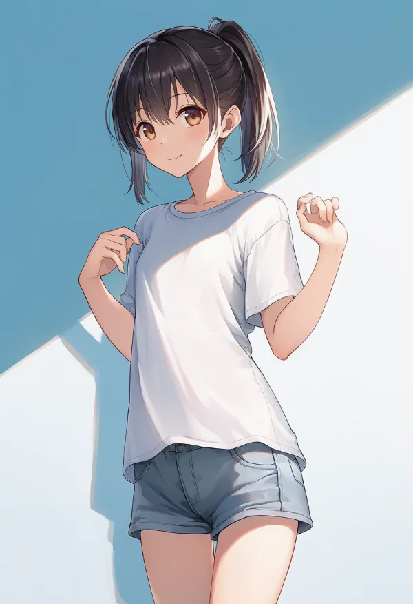 細い腰のAIイラスト