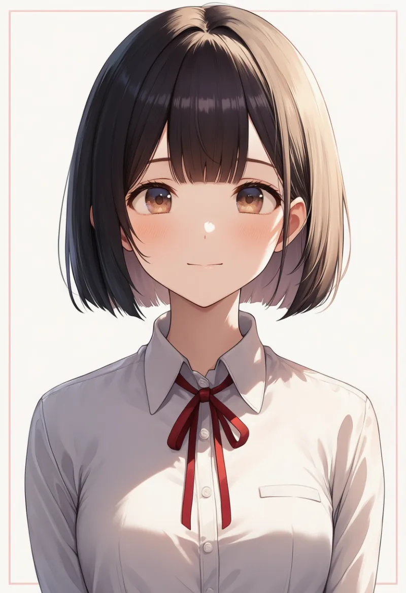 胸元のリボンのプロンプト:neck ribbon|AIイラスト