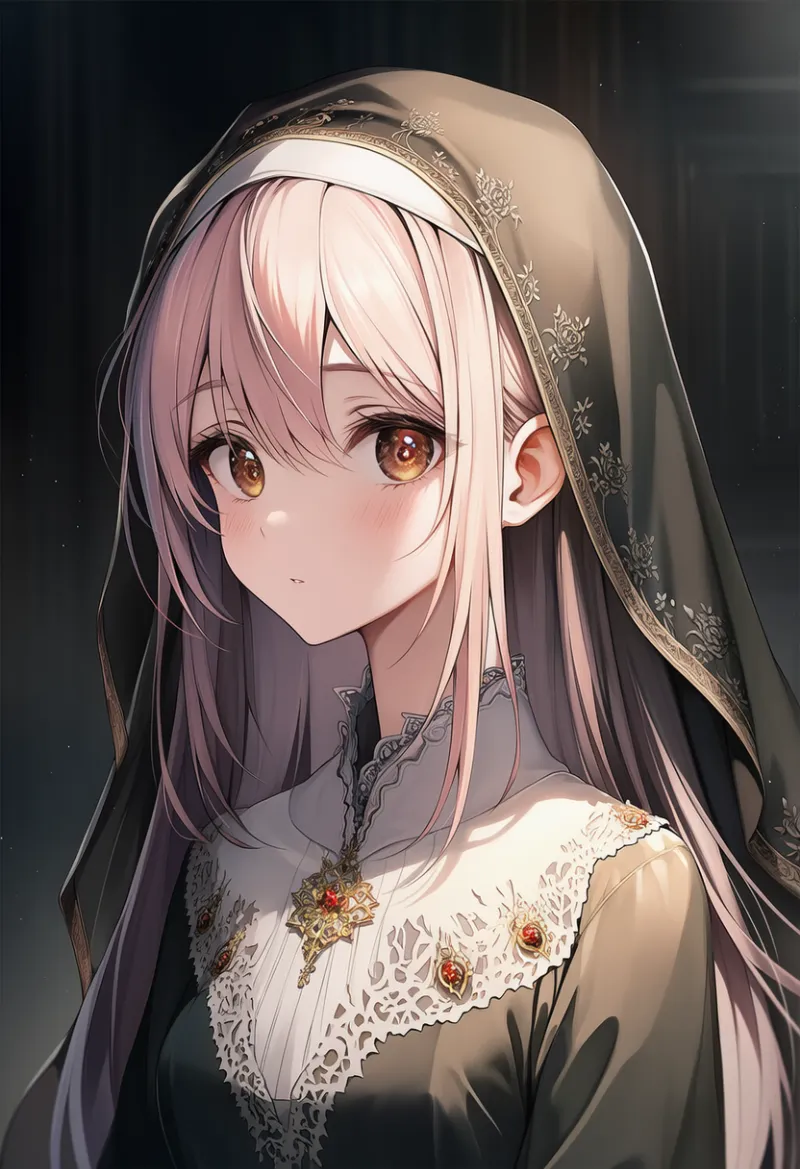 修道女の頭部衣装のAIイラスト