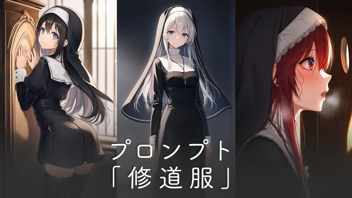 修道服（シスター服）のプロンプト集【AIイラスト】