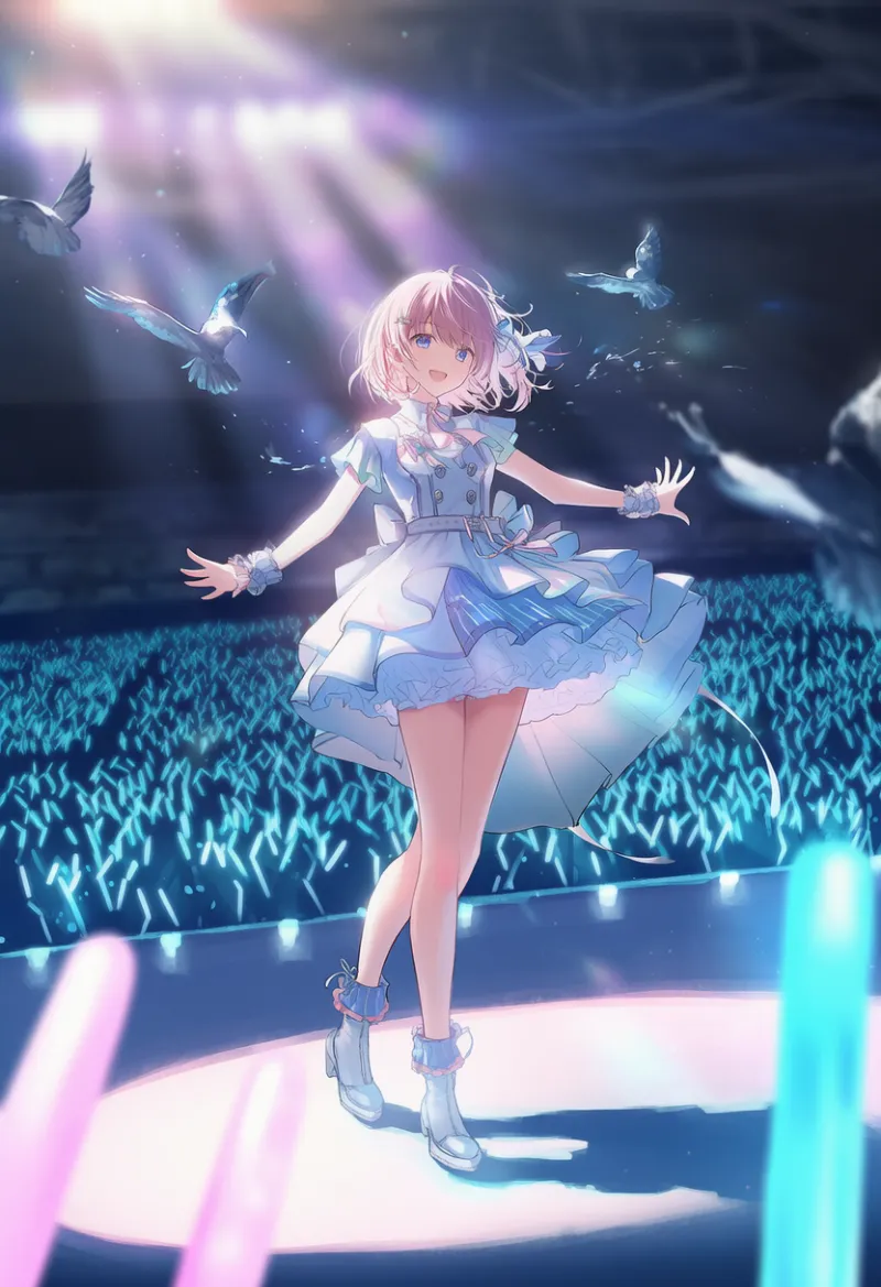 ペンライト（サイリウム）のプロンプト｜アイドルステージのAIイラスト