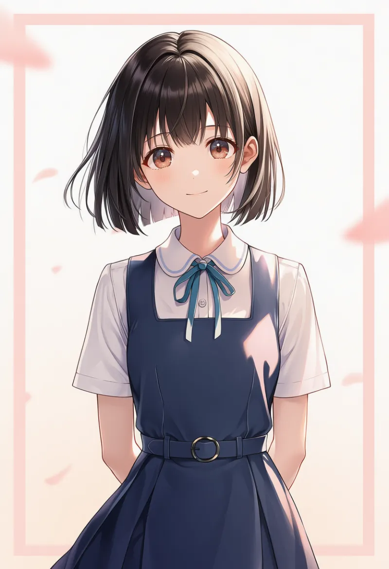 ジャンパースカートのプロンプト:pinafore dress|AIイラスト