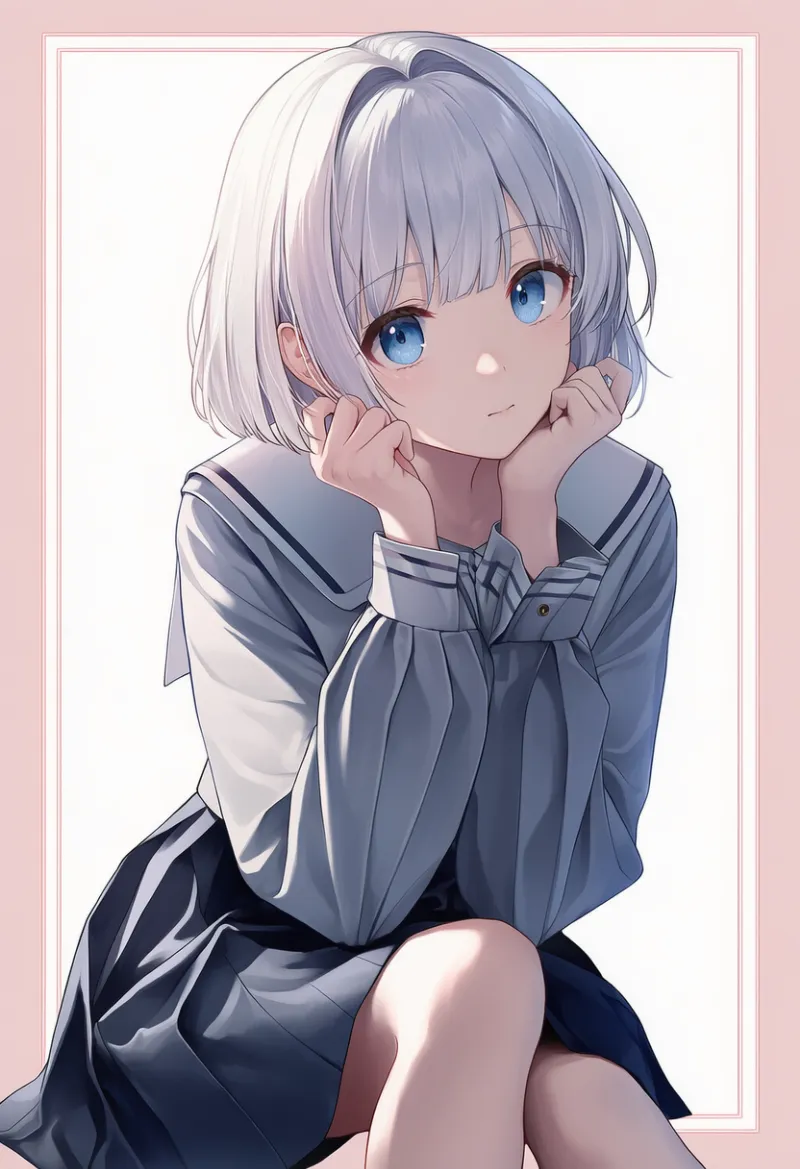 プリーツ状の袖のプロンプト｜AIイラスト