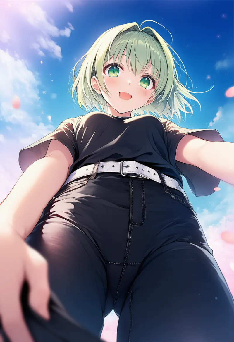 POV視点で真下からのアングルを再現したAIイラスト｜プロンプト解説