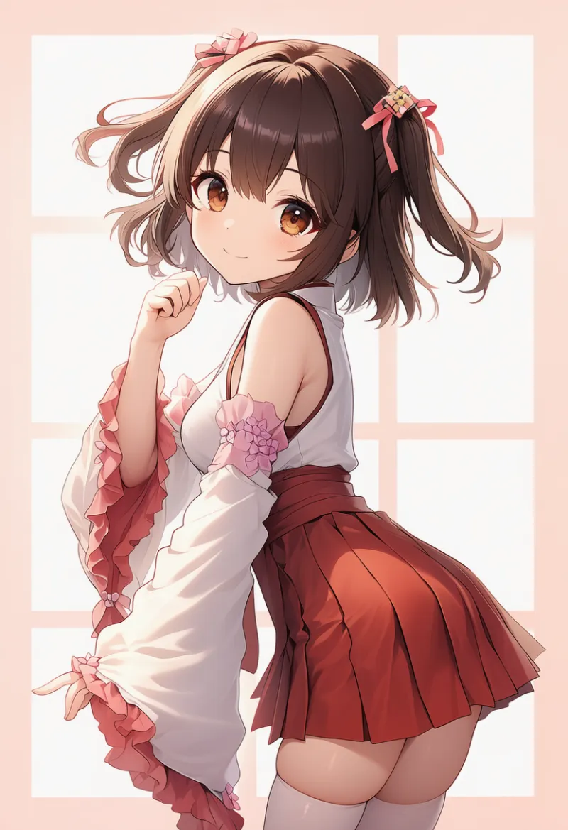 パフスリーブの付け袖|和ロリータに合う服装プロンプト紹介