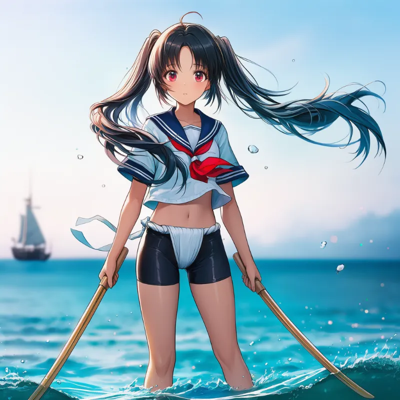 セーラーふんどしのプロンプト：sailor fundoshi｜AIイラスト