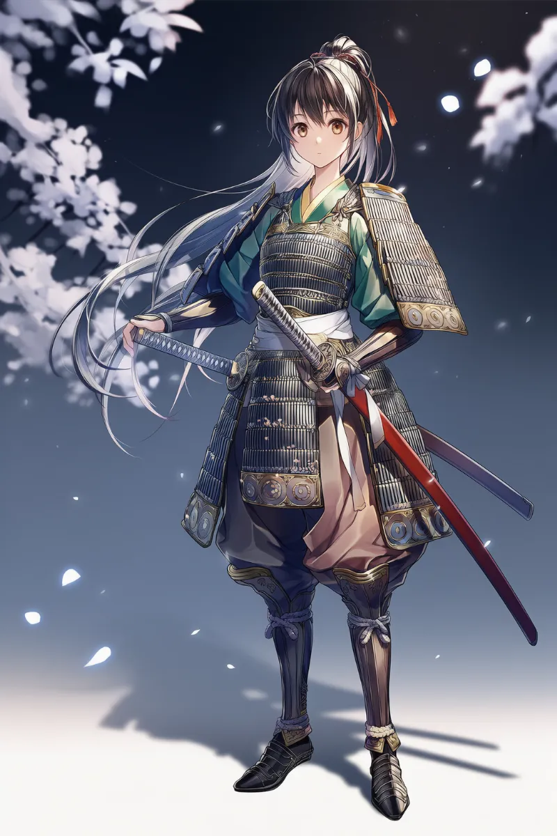 甲冑を着た侍(武士)のAIイラストとプロンプト紹介