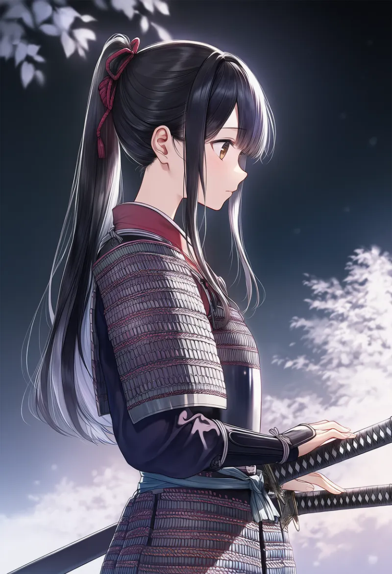 戦国時代風の侍のプロンプト:samurai, armor, katana|AIイラスト