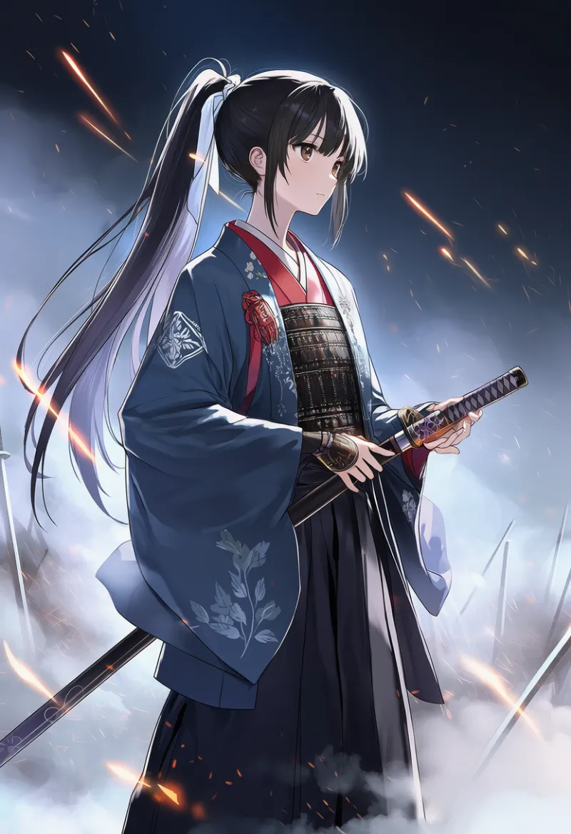 戦場の背景プロンプト(霧・夜)|侍AIイラスト用