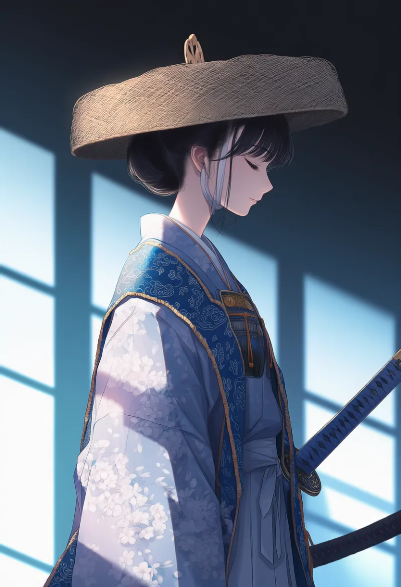 三度笠(侍装備)のAIイラスト|プロンプト紹介