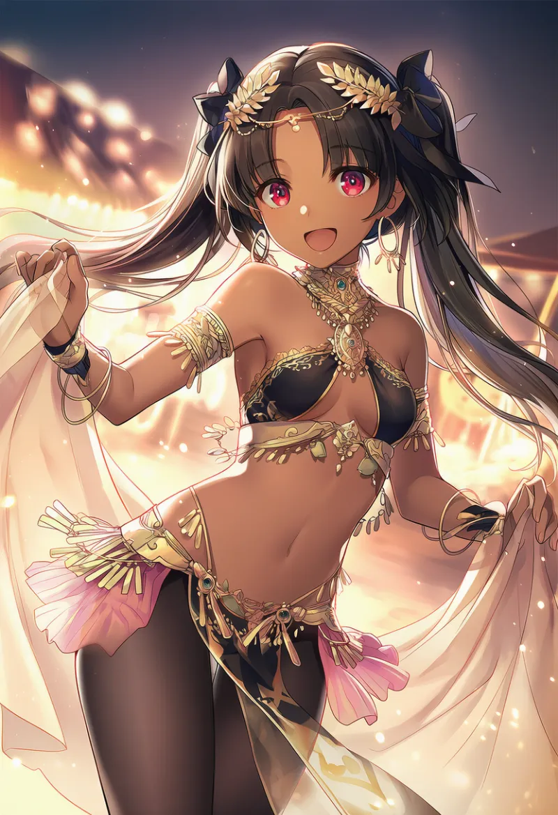 透け素材の腰布のAIイラスト｜プロンプト紹介