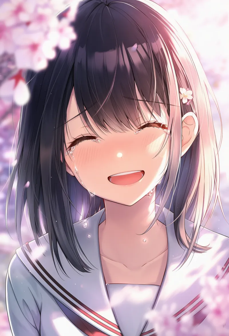 輝く涙のプロンプト｜AIイラスト