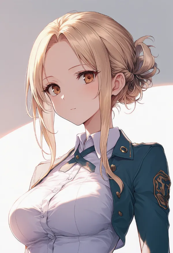 肩パッド付きジャケットのAIイラスト