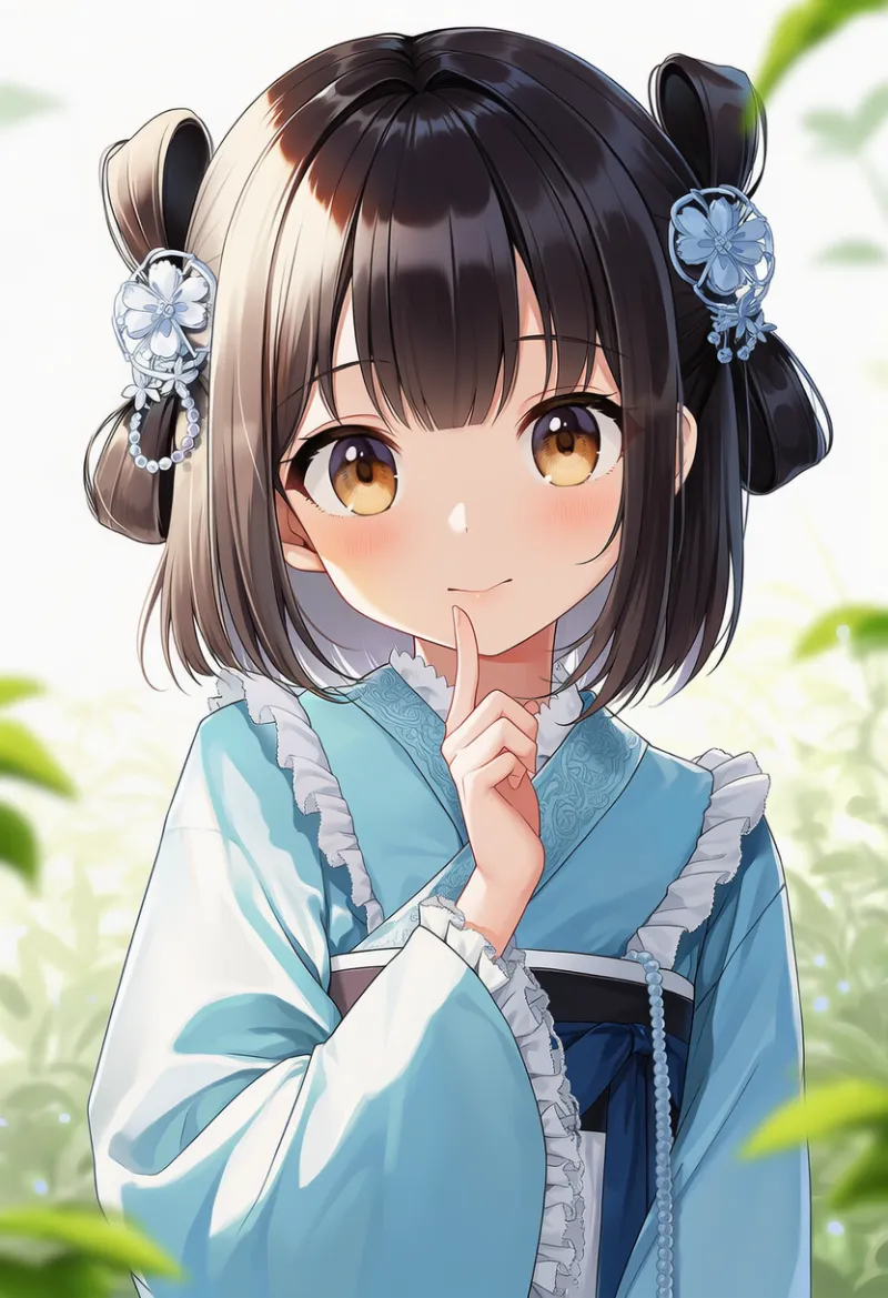 双丫髻|和ロリータに合う髪型プロンプト紹介