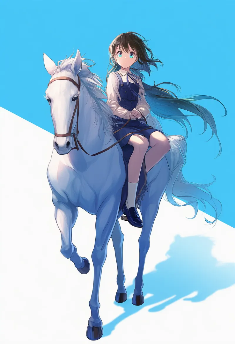 横乗りのプロンプト紹介：乗馬に関するAIイラスト