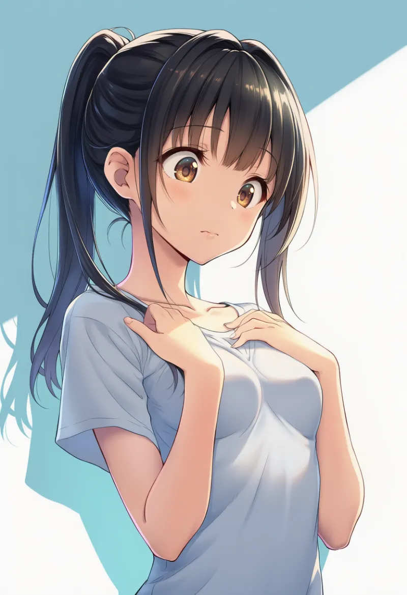 小さな胸のAIイラスト