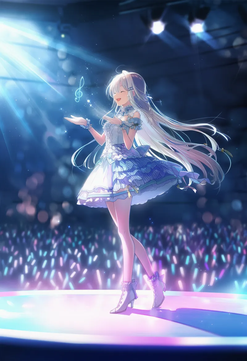 ステージ照明のプロンプト｜アイドルステージのAIイラスト