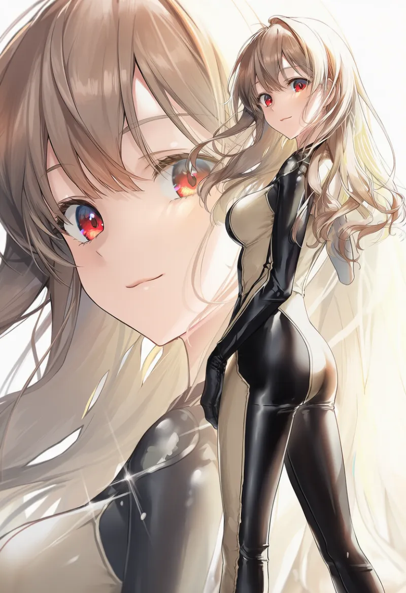 ピチピチのバイクスーツのプロンプトとAIイラスト