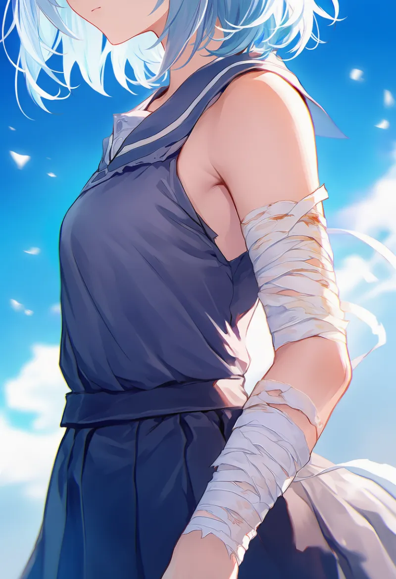 破れた包帯のプロンプト紹介とAIイラスト